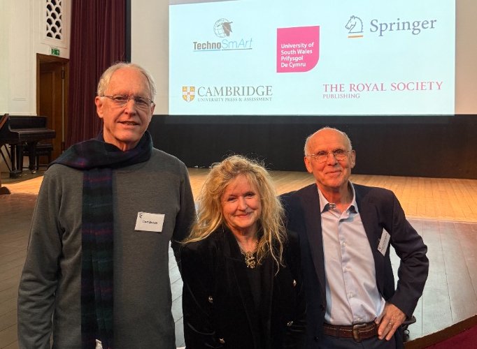 Curt Busse, Carin Harrington, and Richard Wrangham at Richard's memorial lecture on Jane Goodall.